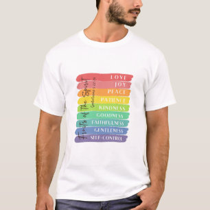 Galatians 5:22-23 Vruchten van gedistilleerde dran T-shirt