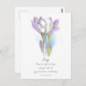 Galatians Fruit of the Spirit Joy Scripture Crocus Briefkaart (Voorkant / Achterkant)