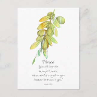 Galatians Fruit of the Spirit Peace Olive Branch Briefkaart