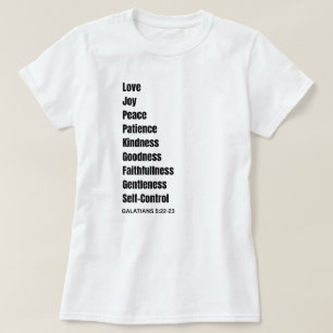 GALATIENS 5:22-23 noir T-shirt femme