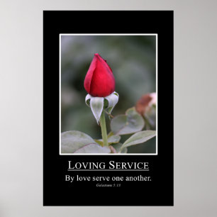 Galatiërs 5:13 Serveer anderen met liefde Poster