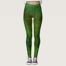 "Galaxia Verde" Abstracte Leggings