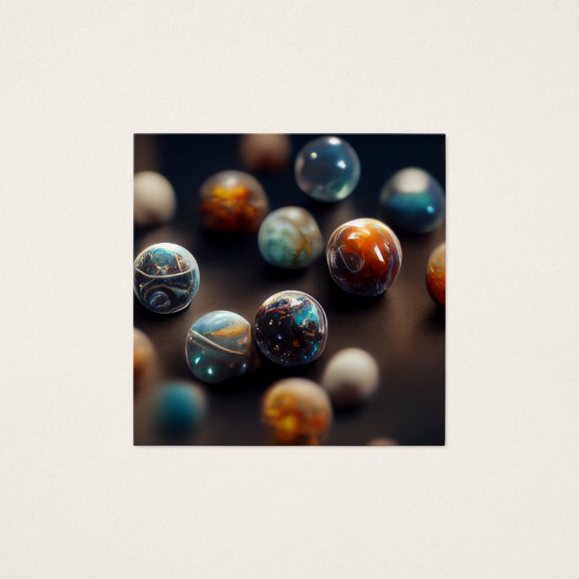 galaxiale marmeren vierkante visitekaartjes (Voorkant)