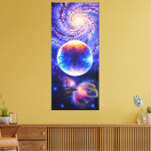 Galaxiale planeet en nebula canvas afdruk (Insitu (Woonkamer))