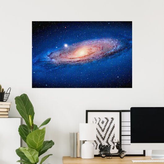 Galaxie Andromède pour NES, Poster d'Art Pixel (Bureau à domicile)