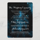 Galaxie bleue Programmes de mariage (Dos)