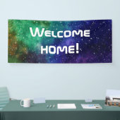 Galaxie colorée "Accueil" Bannière (Salon professionnel)