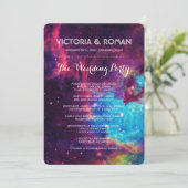 Galaxie colorée Programmes de mariage (Debout devant)