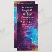 Galaxie colorée Programmes de mariage (Devant / Derrière)