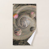 Galaxie d'amour cosmique (Serviette à main)