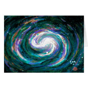 Galaxie d'émeraude et de violet