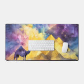 Galaxie du désert à l'aquarelle Chameau Pyramide V (Clavier et souris)