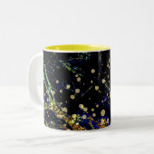 Galaxie motif abstraite Mug à café à deux tons (Devant gauche)