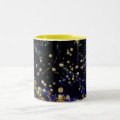 Galaxie motif abstraite Mug à café à deux tons (Centre)