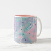 Galaxie motif abstraite Mug à café à deux tons (Devant droit)