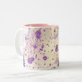Galaxie motif abstraite Mug à café à deux tons (Devant gauche)