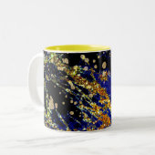 Galaxie motif abstraite Mug à café à deux tons (Devant gauche)