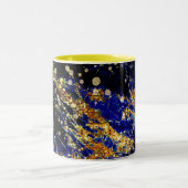 Galaxie motif abstraite Mug à café à deux tons (Centre)