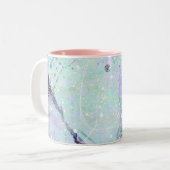 Galaxie motif abstraite Mug à café à deux tons (Devant gauche)
