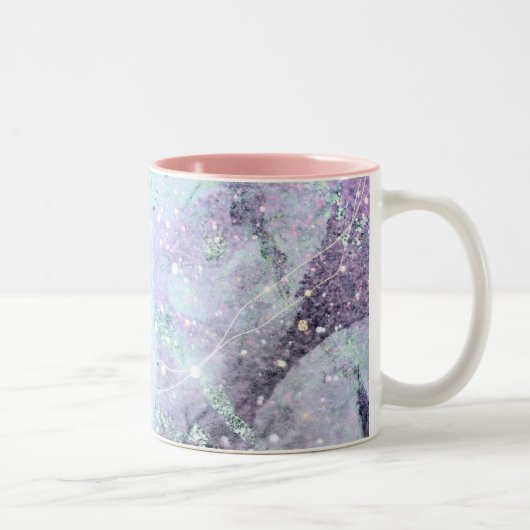 Galaxie motif abstraite Mug à café à deux tons (Droit)
