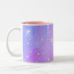 Galaxie motif abstraite Mug à café à deux tons