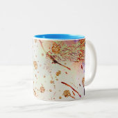 Galaxie motif abstraite Mug à café à deux tons (Devant droit)