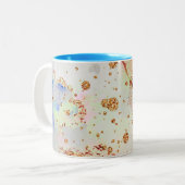 Galaxie motif abstraite Mug à café à deux tons (Devant gauche)