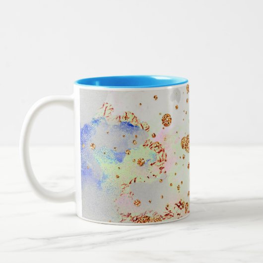 Galaxie motif abstraite Mug à café à deux tons (Gauche)