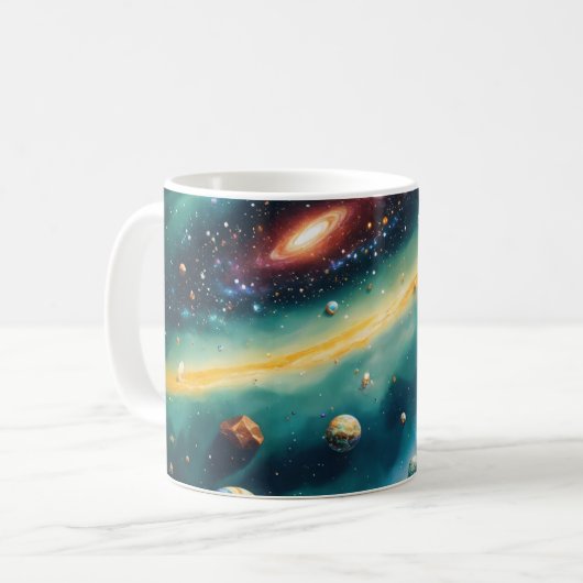 Galaxie/Nébuleuse Thème Café Mug (Devant gauche)