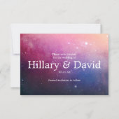 Galaxie rose foncé Enregistrer la carte de date (Dos)