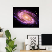 Galaxie Spirale Rose Grande affiche (Bureau à domicile)
