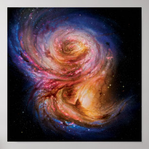 Galaxie spirale SMM J2135-0102 Impression artiste