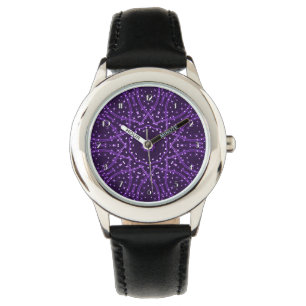 Galaxie violette Étoiles Montre de poignet