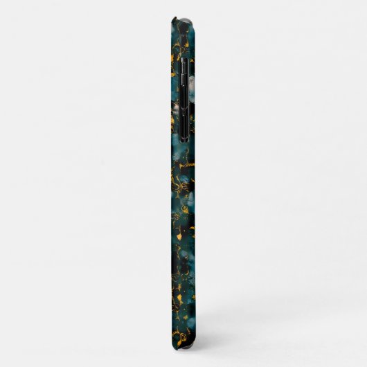 Galaxies Black Blue & Copper Case-Mate iPhone Case (Achterkant/links)