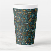 Galaxies Black Blue & Gold Latte Mok (Voorkant)