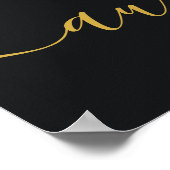 Galaxies spatiales et étoiles d'or Poster personna (Coin)