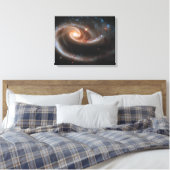 Galaxies spirales en rose sur toile (Insitu(Chambre))