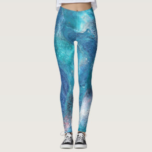 Galaxy 3 Soft Blue Abstracte Leggings