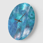 Galaxy 3 Soft Blue Horloge Abstraite (Angle)