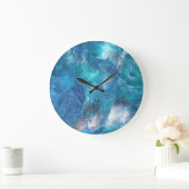 Galaxy 3 Soft Blue Horloge Abstraite (Maison)