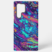 Galaxy Abstrait Drip Rainbow Samsung Coque (Verso)