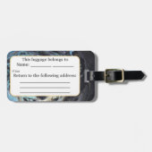 Galaxy Acrylic Pour Geïnspireerd Bagagelabel (Voorkant horizontaal)