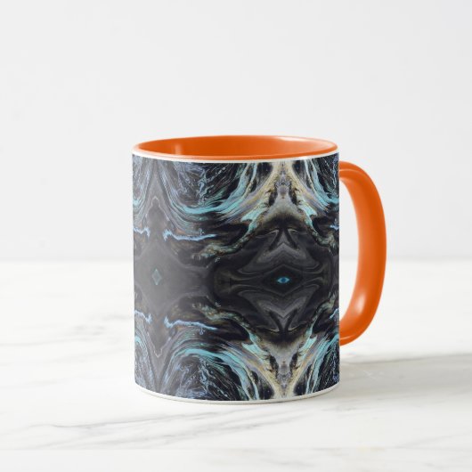 Galaxy Acrylic Pour Mok (Voorkant rechts)