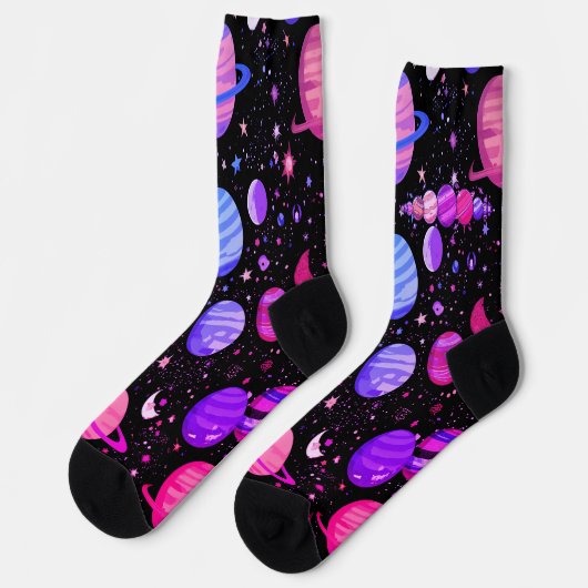 Galaxy Adventure Sokken – Fun Astronaut & Outer Sp (Links)