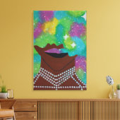 Galaxy Afro Canvas afdrukken (Insitu (Woonkamer))