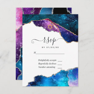 Galaxy Agate Bat Mitzvah RSVP Kaartje