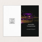 Galaxy Agate Carte de visite en pierre (Extérieur déplié)