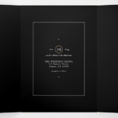 Galaxy Agate Mariage Photo Tri-Fold Invitation (Intérieur au milieu)