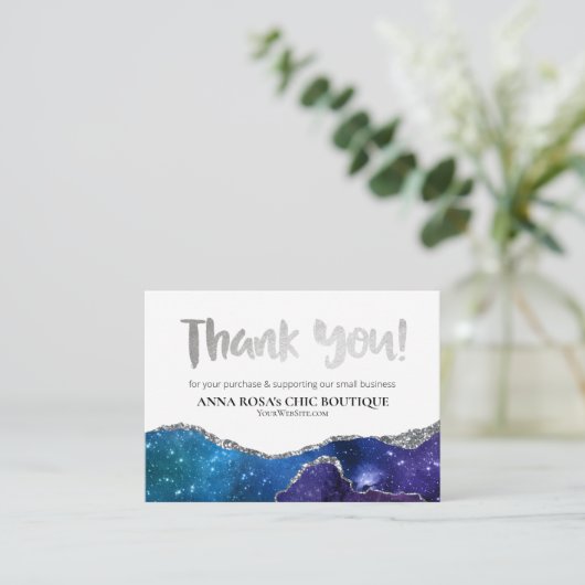 *~* Galaxy AGATE QR BEDANKT LOGO Review AP8 Informatiekaartje (Staand voorkant)