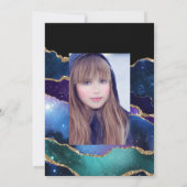 Galaxy Agate Quinceañera Kaart (Achterkant)